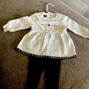 Two piece long sleeve sweater matching pants